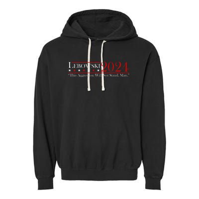 Funny Name Lebowski Political Election Vote 2024 Garment-Dyed Fleece Hoodie