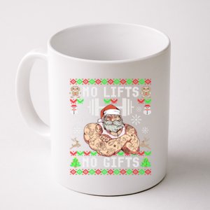 Funny No Lifts No Funny Gift Ugly Christmas Workout Powerlifting Gift Coffee Mug