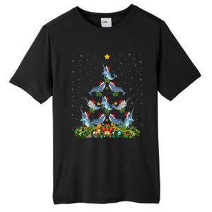 Funny Narwhal Lover Xmas Santa Narwhal Christmas Tree Meaningful Gift Tall Fusion ChromaSoft Performance T-Shirt