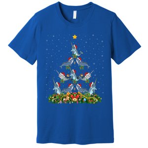 Funny Narwhal Lover Xmas Santa Narwhal Christmas Tree Meaningful Gift Premium T-Shirt