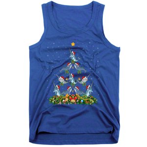 Funny Narwhal Lover Xmas Santa Narwhal Christmas Tree Meaningful Gift Tank Top