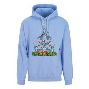 Funny Narwhal Lover Xmas Santa Narwhal Christmas Tree Meaningful Gift Unisex Surf Hoodie