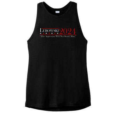 Funny Name Lebowski Political Election Vote 2024 Ladies PosiCharge Tri-Blend Wicking Tank