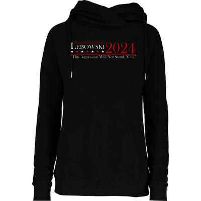 Funny Name Lebowski Political Election Vote 2024 Womens Funnel Neck Pullover Hood