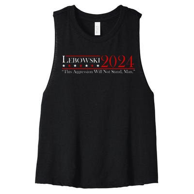 Funny Name Lebowski Political Election Vote 2024 Women's Racerback Cropped Tank