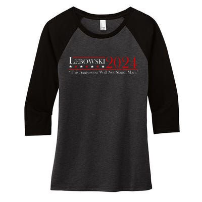 Funny Name Lebowski Political Election Vote 2024 Women's Tri-Blend 3/4-Sleeve Raglan Shirt