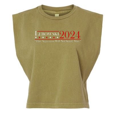 Funny Name Lebowski Political Election Vote 2024 Garment-Dyed Women's Muscle Tee