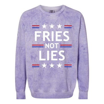 Fries Not Lies Trump 2024 French Fries Trump Vance 2024 Colorblast Crewneck Sweatshirt