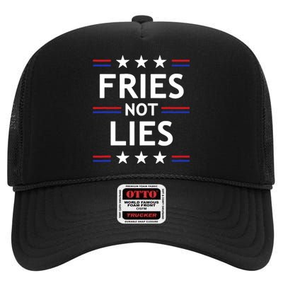 Fries Not Lies Trump 2024 French Fries Trump Vance 2024 High Crown Mesh Back Trucker Hat