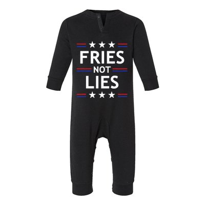 Fries Not Lies Trump 2024 French Fries Trump Vance 2024 Infant Fleece One Piece