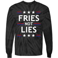 Fries Not Lies Trump 2024 French Fries Trump Vance 2024 Tie-Dye Long Sleeve Shirt