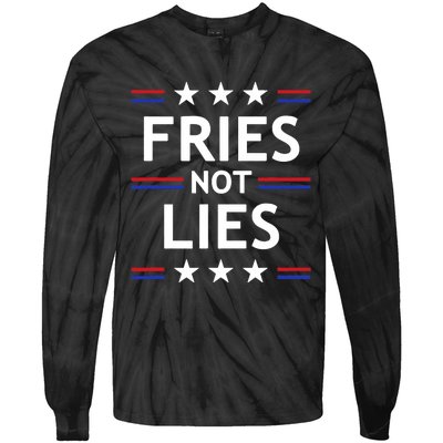 Fries Not Lies Trump 2024 French Fries Trump Vance 2024 Tie-Dye Long Sleeve Shirt