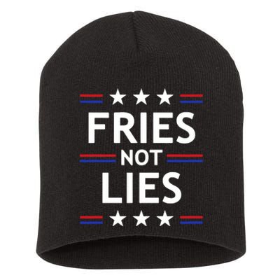 Fries Not Lies Trump 2024 French Fries Trump Vance 2024 Short Acrylic Beanie