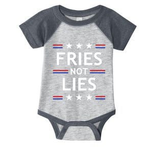 Fries Not Lies Trump 2024 French Fries Trump Vance 2024 Infant Baby Jersey Bodysuit