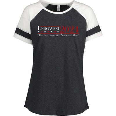 Funny Name Lebowski Political Election Vote 2024  Enza Ladies Jersey Colorblock Tee