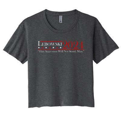 Funny Name Lebowski Political Election Vote 2024  Women's Crop Top Tee