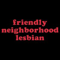 Friendly Neighborhood Lesbian Pride V-Neck T-Shirt