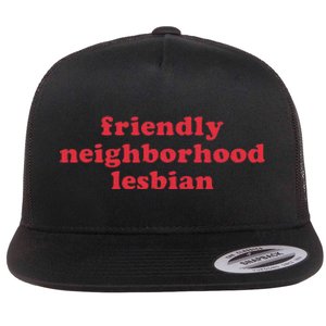 Friendly Neighborhood Lesbian Pride Flat Bill Trucker Hat