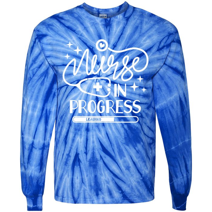 Future Nurse Life Nursing School Student Nurse In Progress Gift Tie-Dye Long Sleeve Shirt