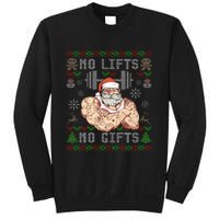 Funny No Lifts No Gifts Ugly Christmas Workout Powerlifting Sweatshirt