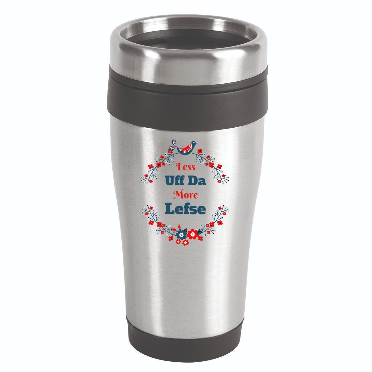 Funny Norwegian Less Uffda More Lefse Midwest 16oz Travel Tumbler