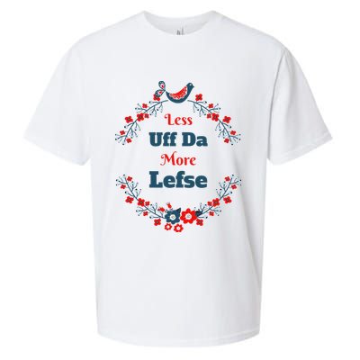 Funny Norwegian Less Uffda More Lefse Midwest Sueded Cloud Jersey T-Shirt