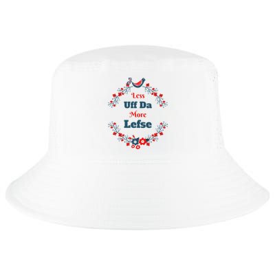Funny Norwegian Less Uffda More Lefse Midwest Cool Comfort Performance Bucket Hat