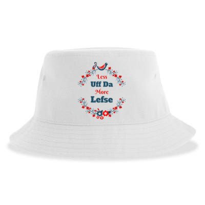 Funny Norwegian Less Uffda More Lefse Midwest Sustainable Bucket Hat