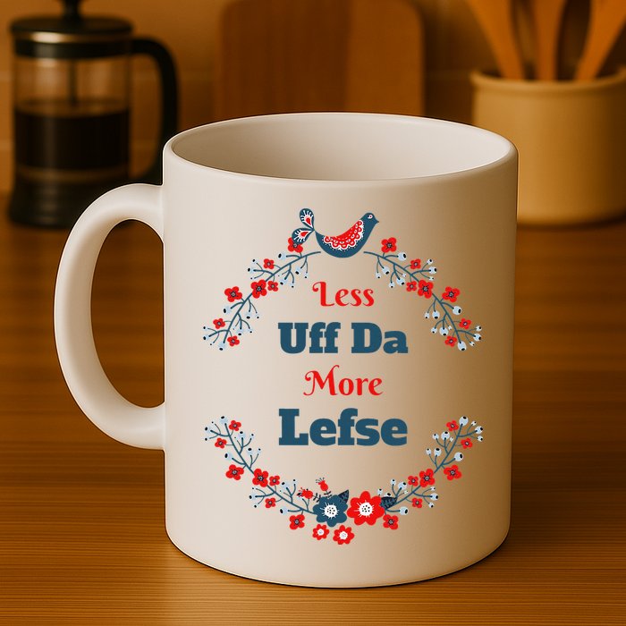 Funny Norwegian Less Uffda More Lefse Midwest Mug