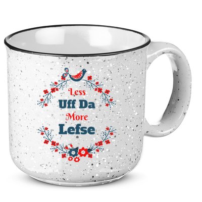 Funny Norwegian Less Uffda More Lefse Midwest 15oz Campfire Ceramic Mug