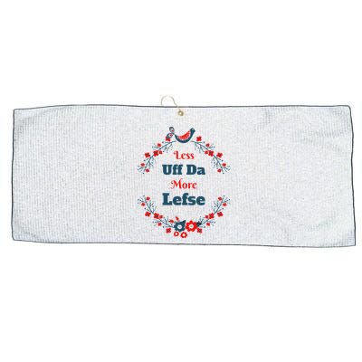 Funny Norwegian Less Uffda More Lefse Midwest Large Microfiber Waffle Golf Towel