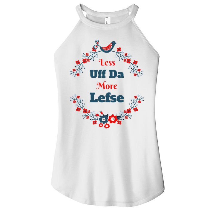 Funny Norwegian Less Uffda More Lefse Midwest Women's Perfect Tri Rocker Tank