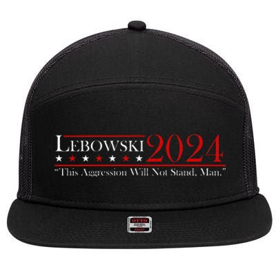 Funny Name Lebowski Political Election Vote 2024 Men Women 7 Panel Mesh Trucker Snapback Hat