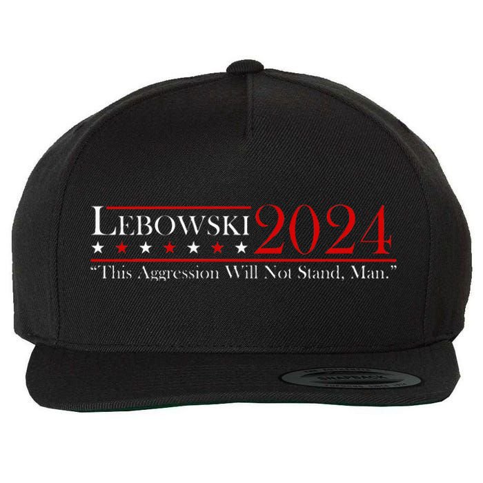 Funny Name Lebowski Political Election Vote 2024 Men Women Wool Snapback Cap