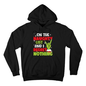 Funny Naughty List Christmas Xmas Santa Hoodie