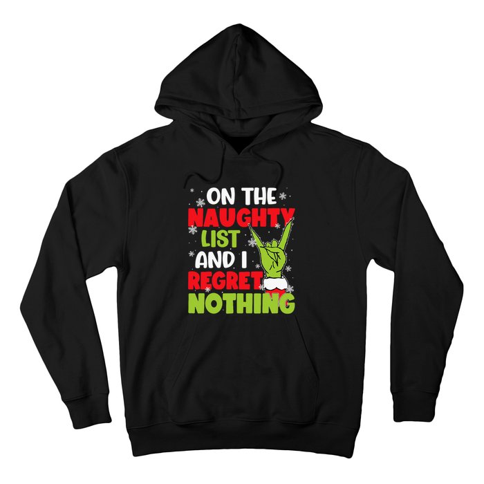 Funny Naughty List Christmas Xmas Santa Hoodie