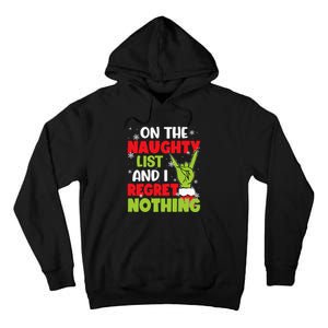 Funny Naughty List Christmas Xmas Santa Tall Hoodie