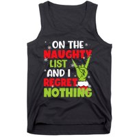 Funny Naughty List Christmas Xmas Santa Tank Top