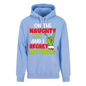 Funny Naughty List Christmas Xmas Santa Unisex Surf Hoodie