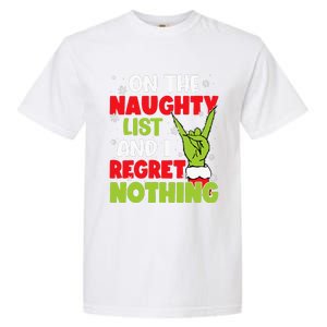 Funny Naughty List Christmas Xmas Santa Garment-Dyed Heavyweight T-Shirt