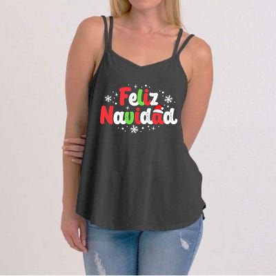 Feliz Navidad Matching Family Spanish Christmas Mexican Xmas Women's Strappy Tank