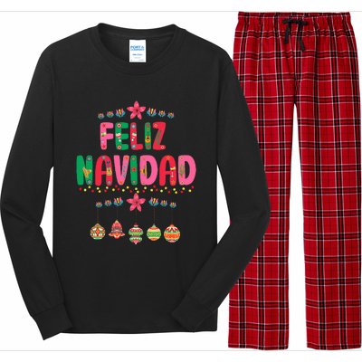 Feliz Navidad Mexican Christmas Funny Xmas Lights Decoration  Long Sleeve Pajama Set