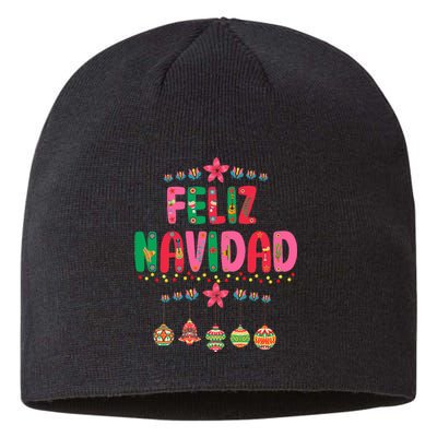 Feliz Navidad Mexican Christmas Funny Xmas Lights Decoration  Sustainable Beanie