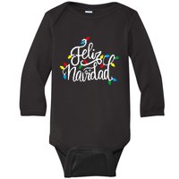 Feliz Navidad Matching Family Spanish Christmas Mexican Xmas Baby Long Sleeve Bodysuit