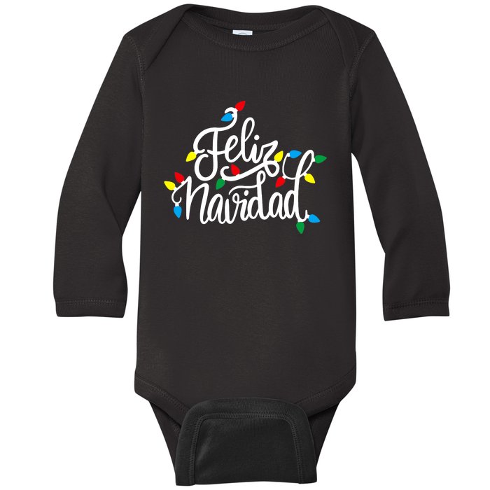 Feliz Navidad Matching Family Spanish Christmas Mexican Xmas Baby Long Sleeve Bodysuit