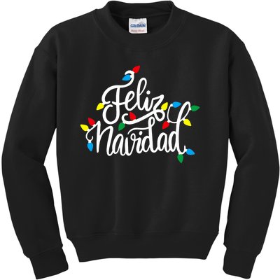 Feliz Navidad Matching Family Spanish Christmas Mexican Xmas Kids Sweatshirt