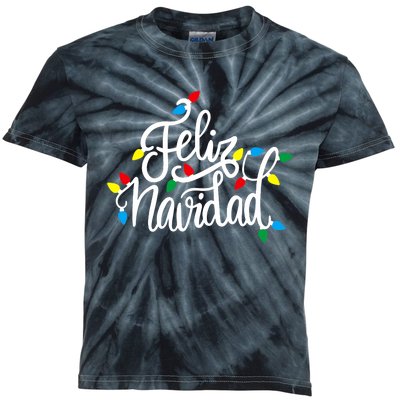 Feliz Navidad Matching Family Spanish Christmas Mexican Xmas Kids Tie-Dye T-Shirt