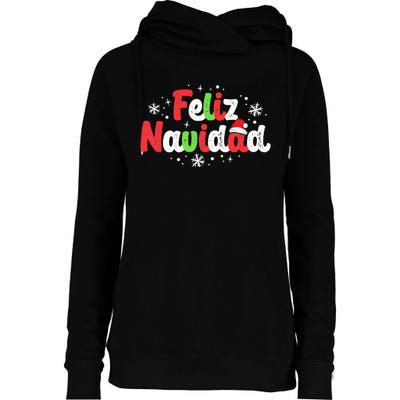 Feliz Navidad Matching Family Spanish Christmas Mexican Xmas Womens Funnel Neck Pullover Hood