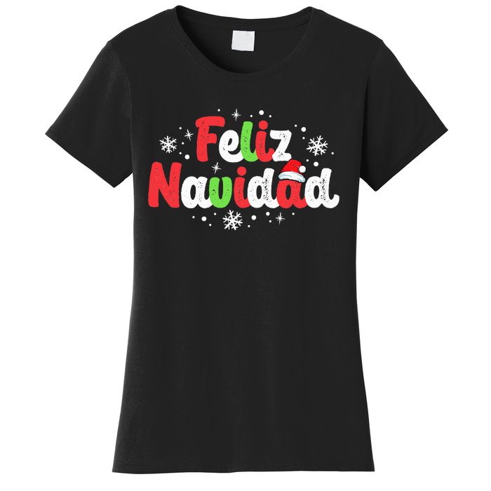 Feliz Navidad Matching Family Spanish Christmas Mexican Xmas Women's T-Shirt