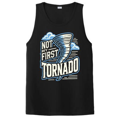 Funny Not My First Tornado Retro Storm Chaser PosiCharge Competitor Tank